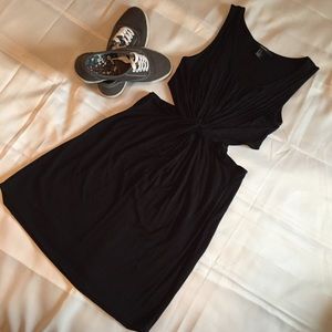 Forever 21 Black Cutout High-low Midi Dress (Med)